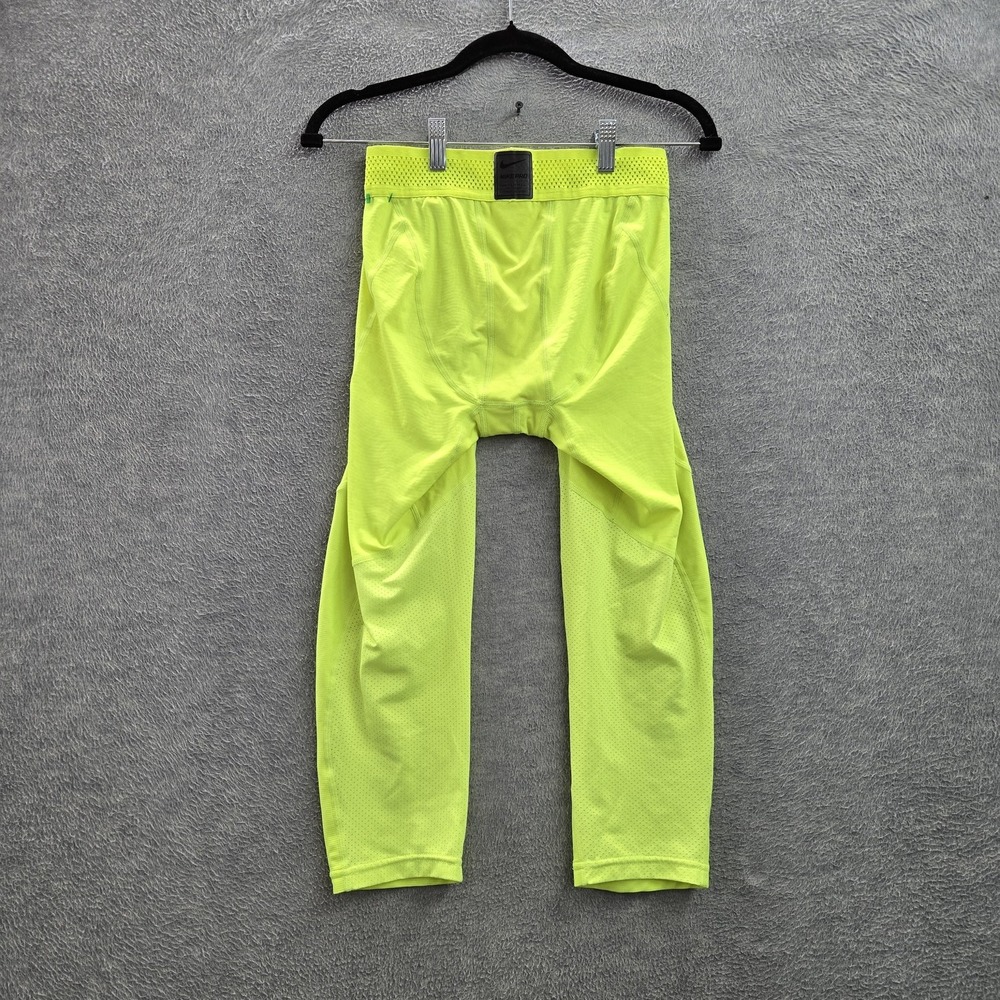 Nike Pro Men Activewear Pants M Green Compression Hypercool 19" Inseam - Picture 13 of 13